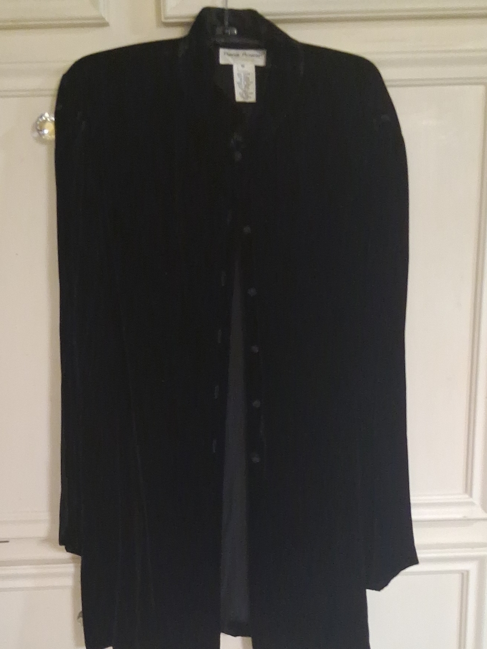 Rena Rowen Black Velvet Maxi Skirt Silk and Rayon